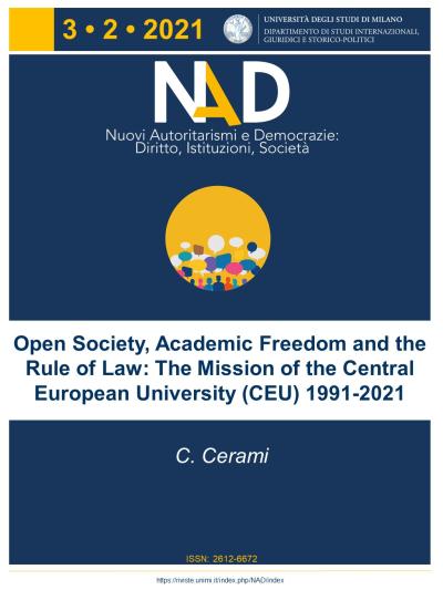 Open Society, Academic Freedom and the Rule of Law: The Mission of Central European University (CEU) 1991-2021